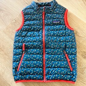 Patagonia down floral vest kids 5T